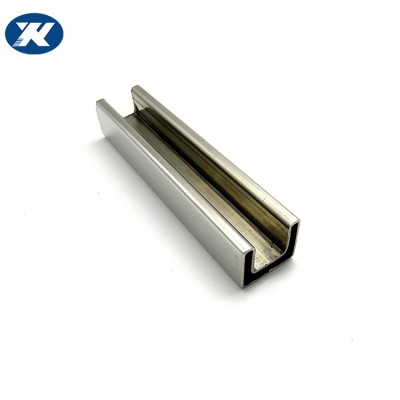 Stainless Steel Glass Handrail Cover Slotted U Channel Pipes Slot Tube